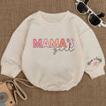 Baby Bodysuit Romper Long Sleeve Customize Mama's Girl Personalized Custom Babysuit - Gift For Baby & Mom - LuthCreative