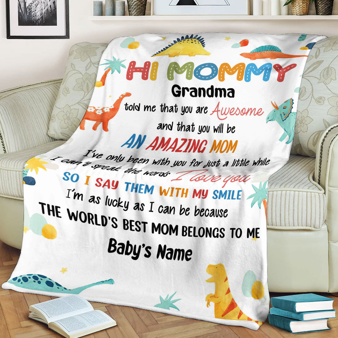 Mommy Grandma Told Me You Are Awesome Amazing Mother Personalized Blanket - Gifts for Mom