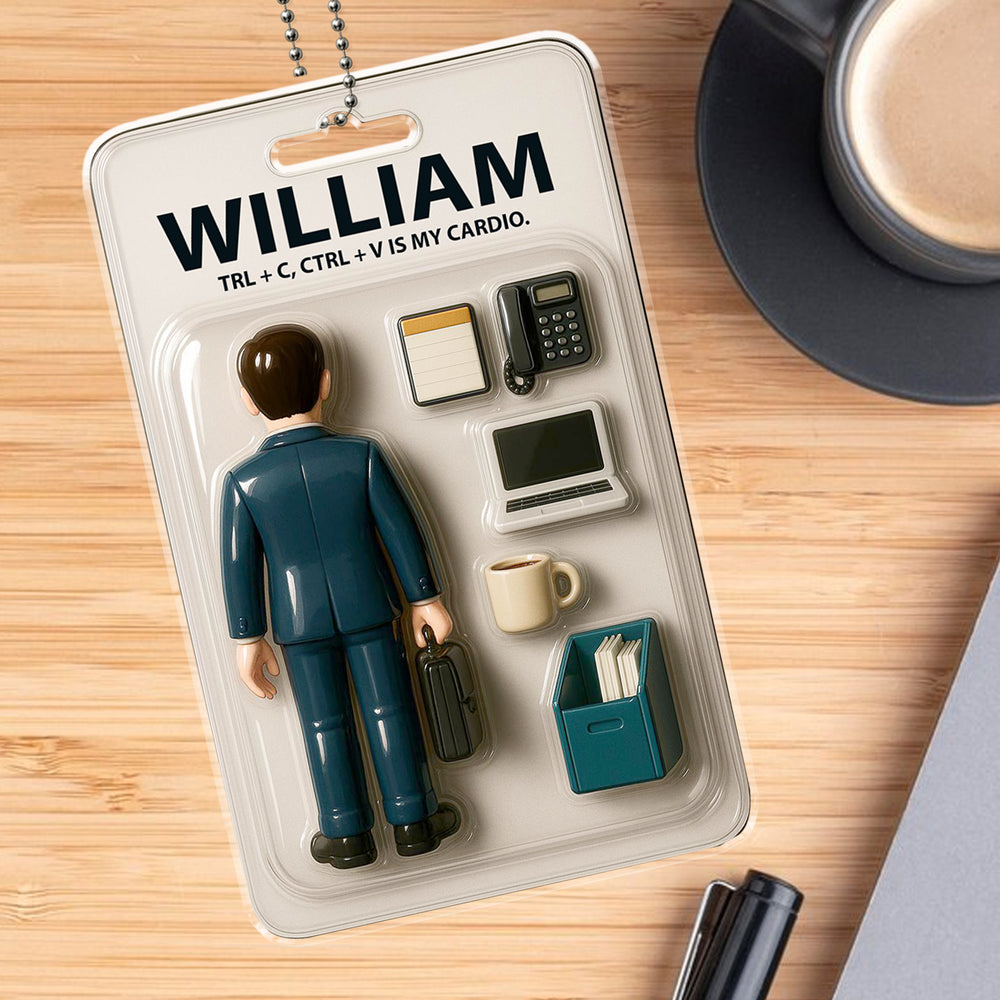 Acrylic Car Ornament for the Office Hero Dad – Personalized Father’s Day Gift for Businessmen, Admins, and Remote Working Legends

