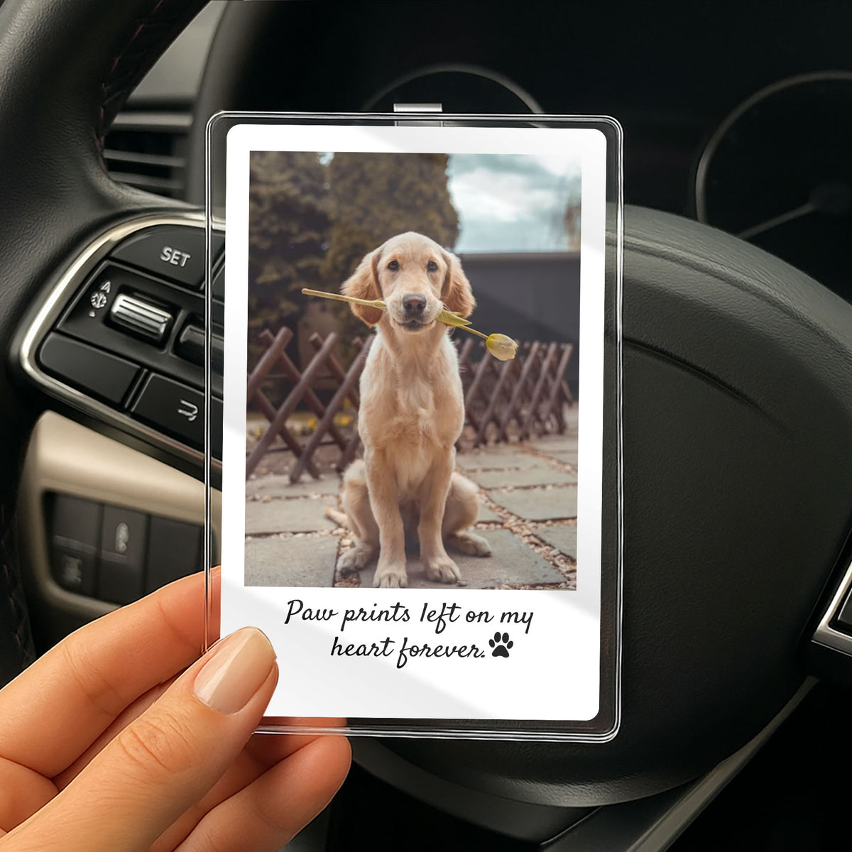 Always by My Side – Custom Dog Visor Clip, A Heartfelt Gift for Dog Moms and Dads