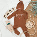 Custom Baby bodysuit and Hat set, Newborn set, Baby Shower Gift, Long Sleeve Bodysuit, Customized Name - LuthCreative