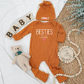 Custom Baby bodysuit and Hat set, Newborn set, Baby Shower Gift, Long Sleeve Bodysuit, Customized Name - LuthCreative