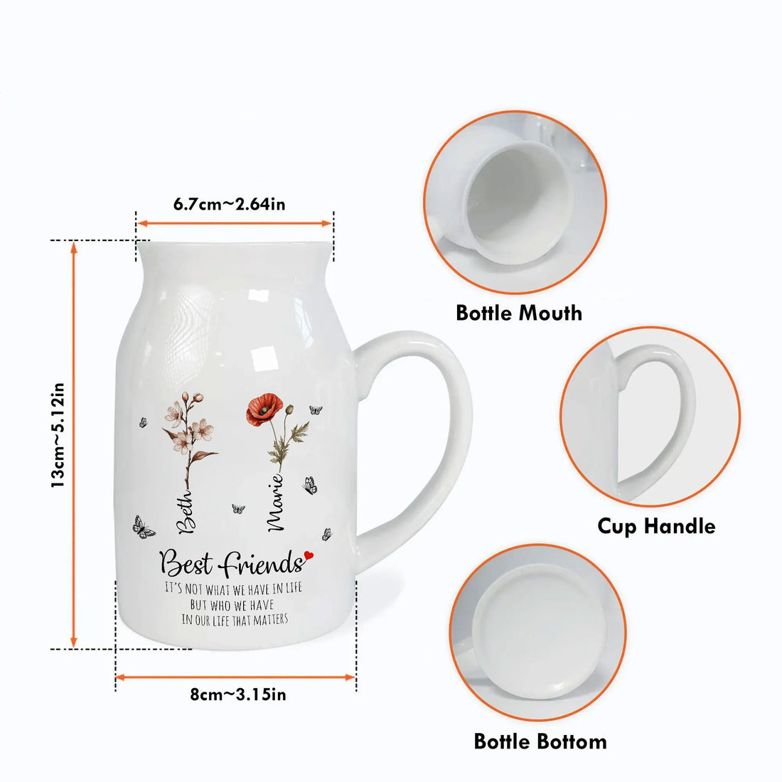 Best Friends It's Not What We Have In Life Vase