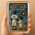 Custom 3D Baseball Dad Plaque – Personalized Acrylic Father’s Day Gift from Daughter – Unique Display for Office or Home Desk

