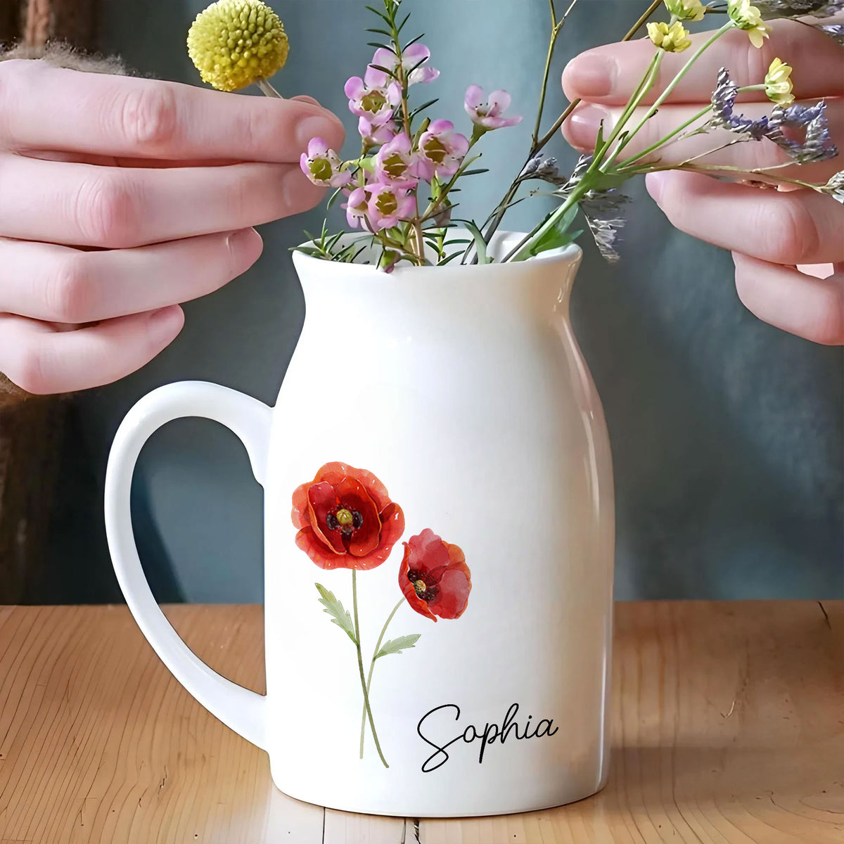 Custom Birth Month Floral Keepsake | Personalized Botanical Mother's Day Gift | Custom Granddaughter Gift, Custom Mother's Day Gift