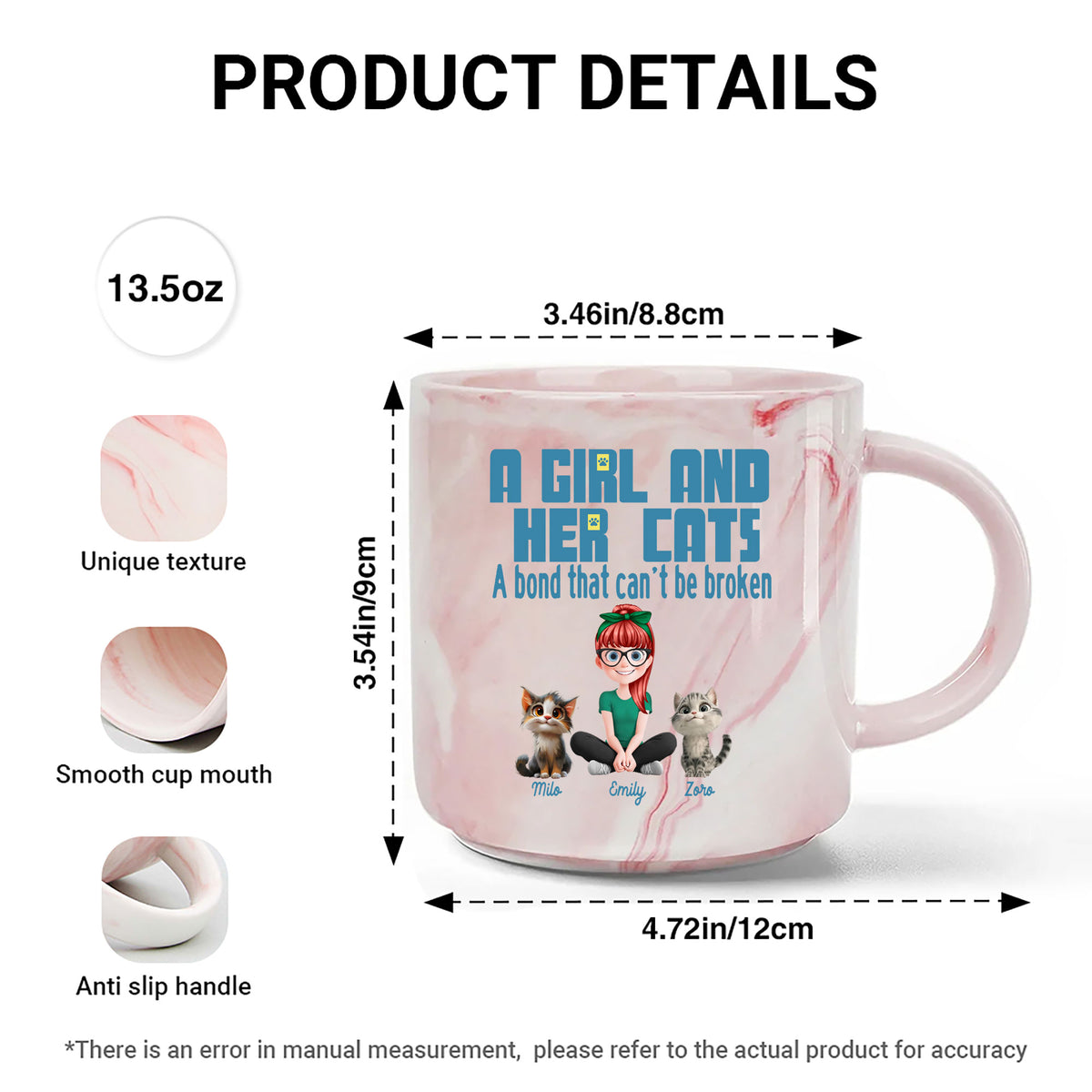 Custom Cat Mom Mug: Personalized with Your Name & Fur Babies 
