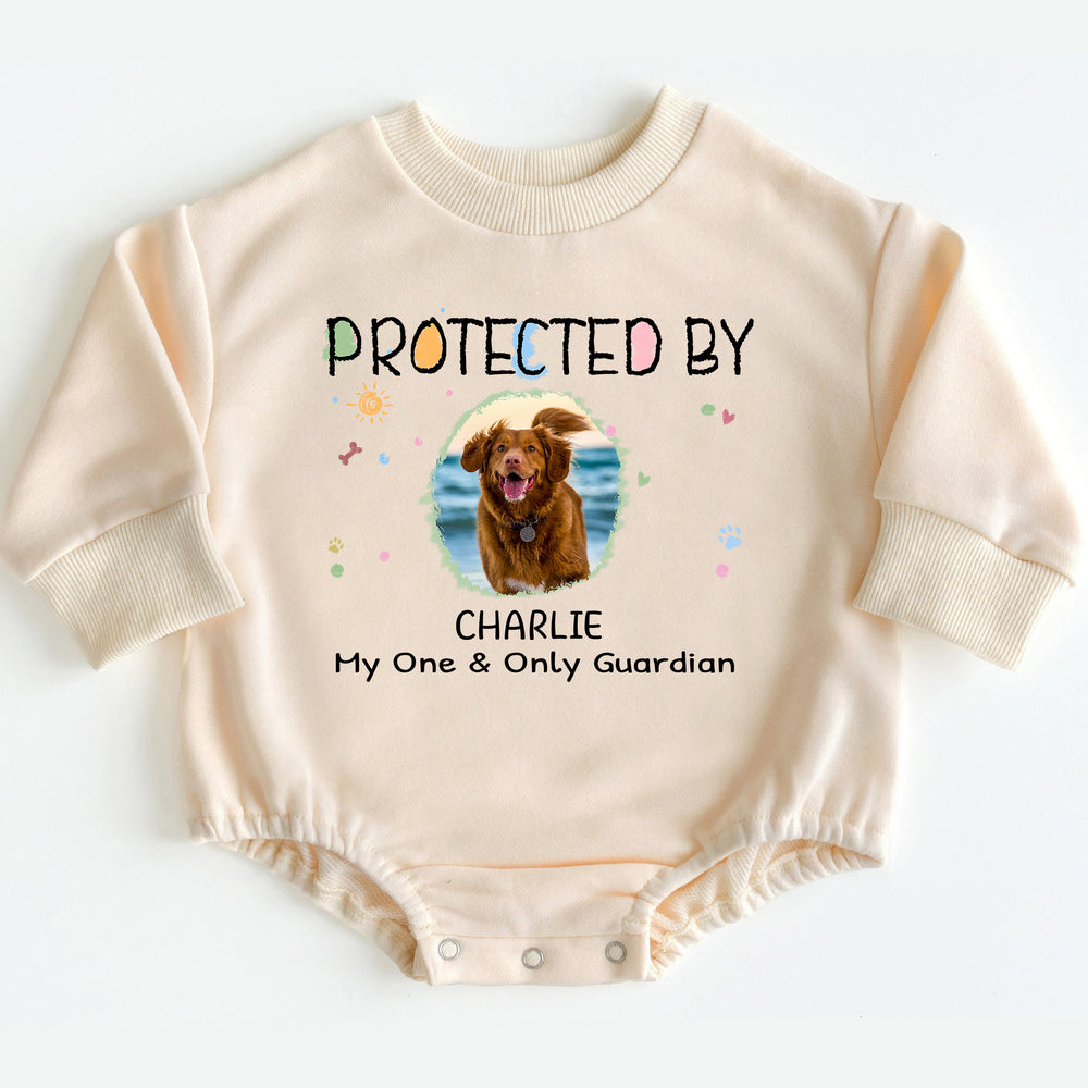 Custom Dog Photo Baby Bodysuit - Personalized Pet Picture Onesie
