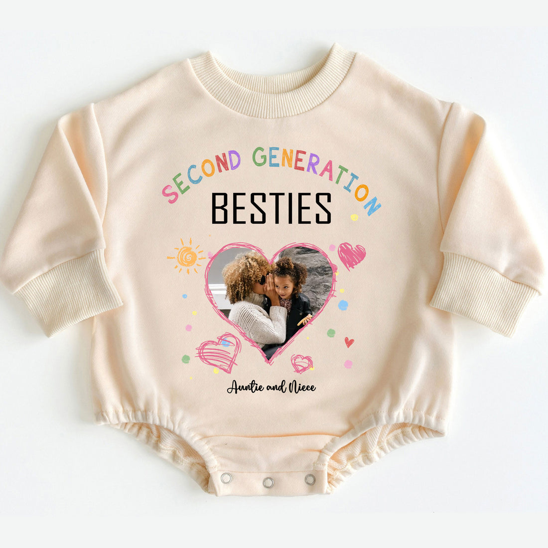 Custom Photo Gift for Niece from Aunt - Baby Bodysuit 