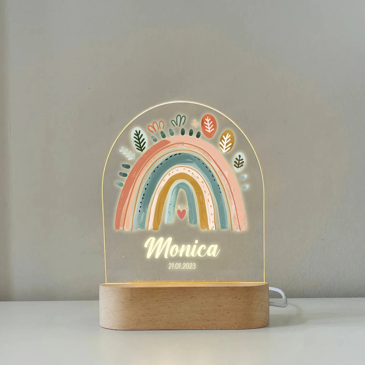 "Names in Rainbow Colors" Custom LED Night Light | Perfect Family Memory - LuthCreative