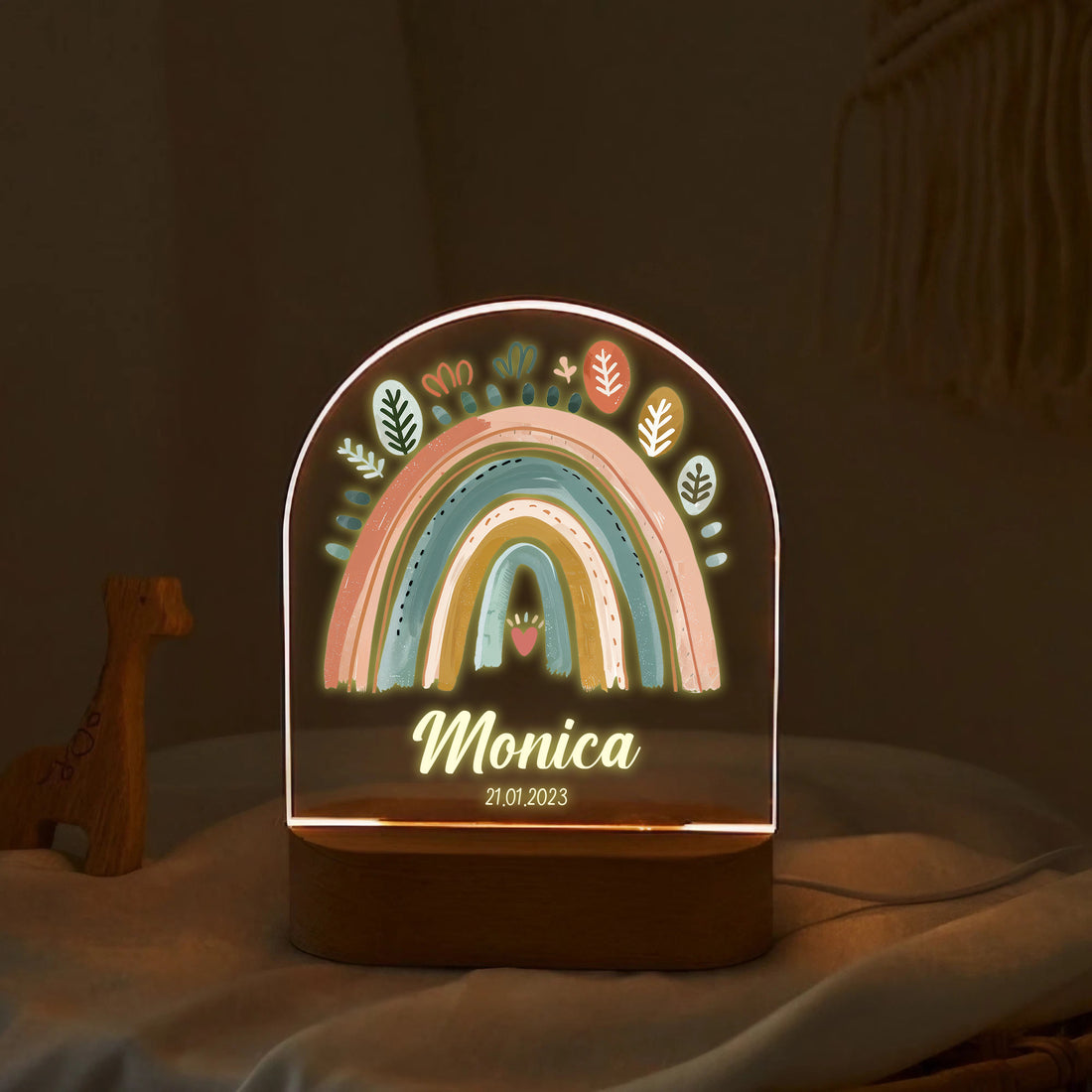 "Names in Rainbow Colors" Custom LED Night Light | Perfect Family Memory - LuthCreative