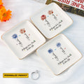 Personalized Sisters Are Different Flowers From The Same Garden Flower Sister Gift Jewelry Dish, Sister Flowers Jewelry Holder - LuthCreative