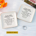 To My Future Daughter In Law Gift From Mother In Law-Personalized Jewelry Storage-Wedding Gift For Bride-Thank You For Loving My Son-Bridal Shower - LuthCreative