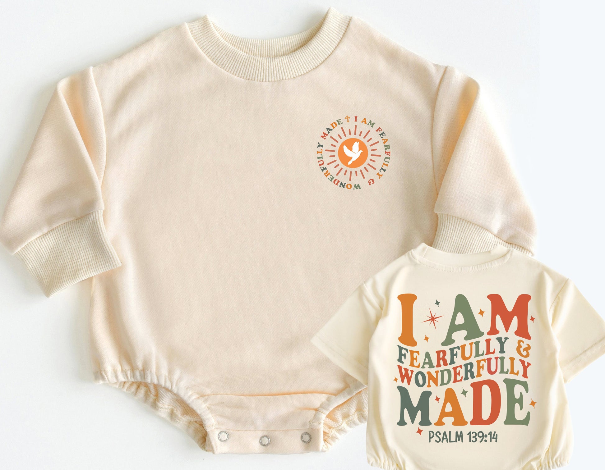 Precious & Loved: Personalized Psalm 139:14 Romper for Newborns (0-2Y) - LuthCreative