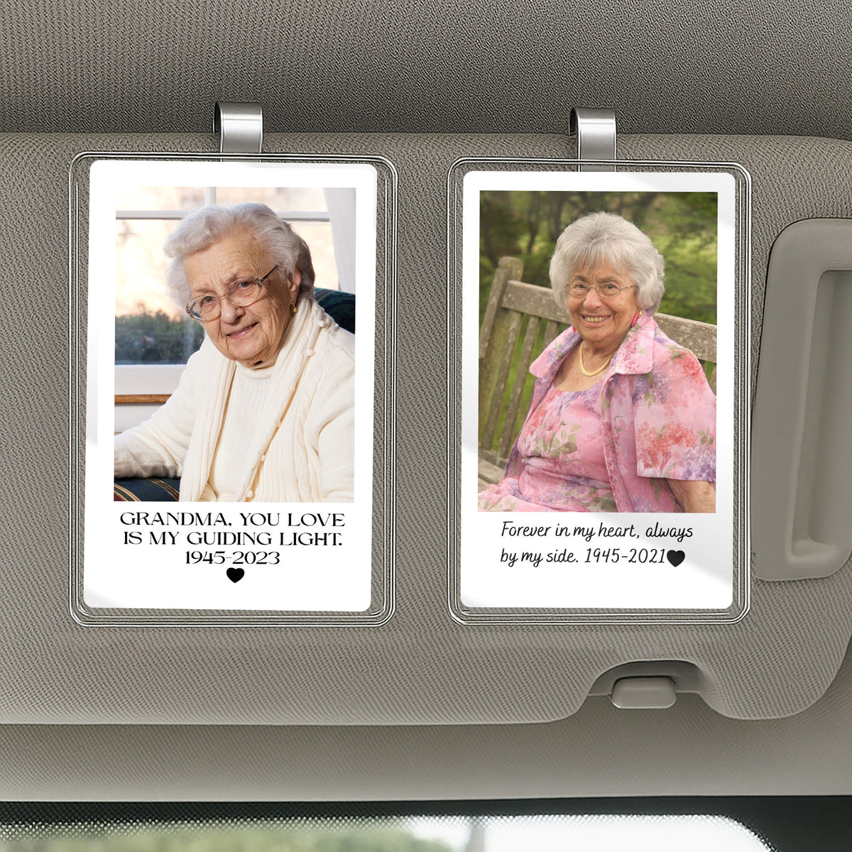 Drive with Their Memory – Car Visor Clip for Lost Loved One, Custom Photo Memorial for Everyday Comfort