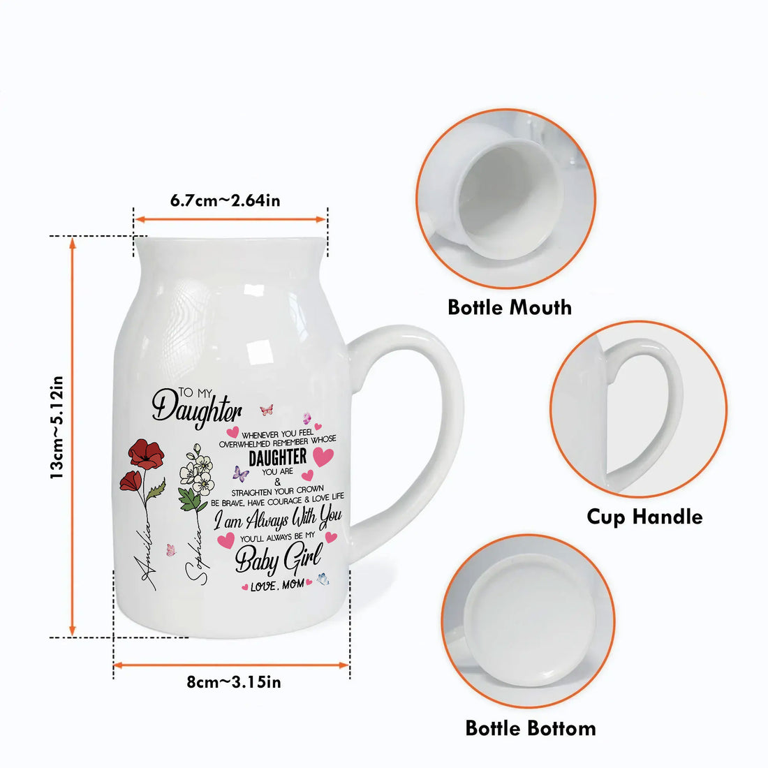 Daughter Whenever You Feel Overwhelmed Remember Whose Daughter You Are Vase