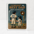 Father’s Day 3D Acrylic Baseball Plaque – “I Caught the Best Dad” Custom Gift for Dad from Daughter – Personalized Sports Decor