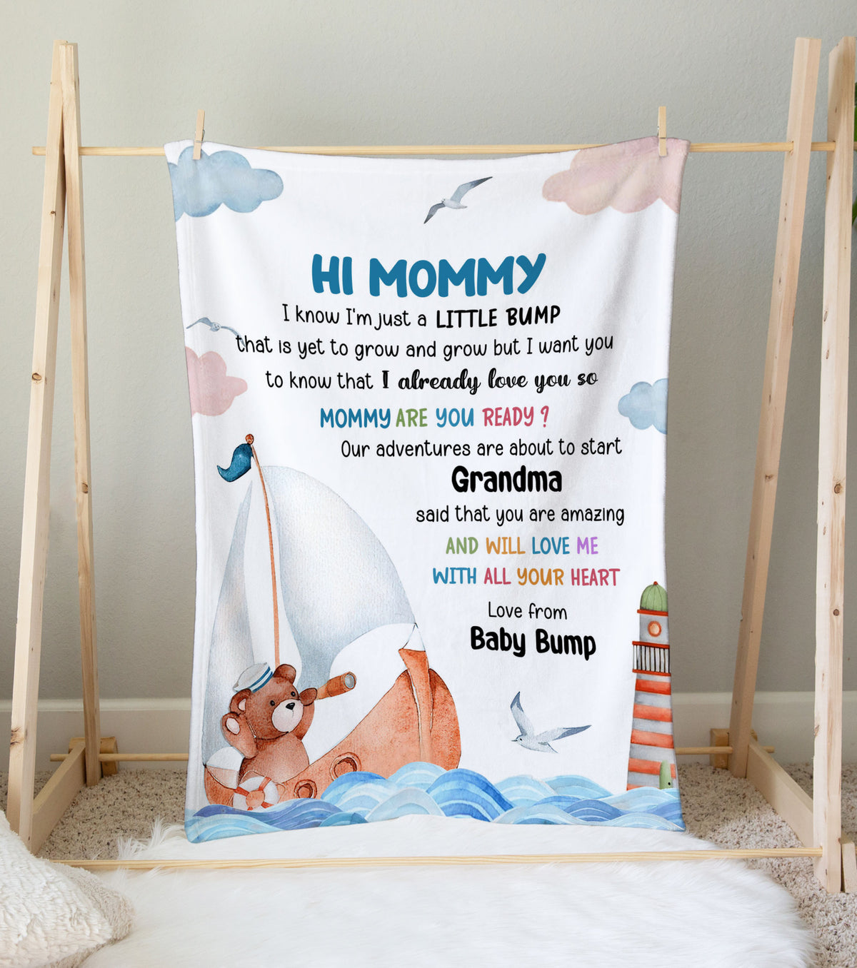 From Bump to Bliss: The Heartwarming Journey of the Personalized Blanket for Moms