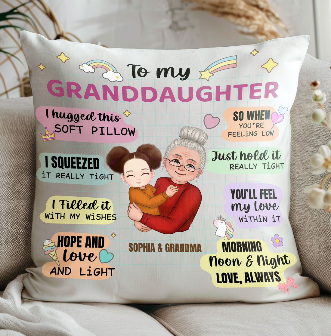 Grandma Mother Hugged This Soft Pillow