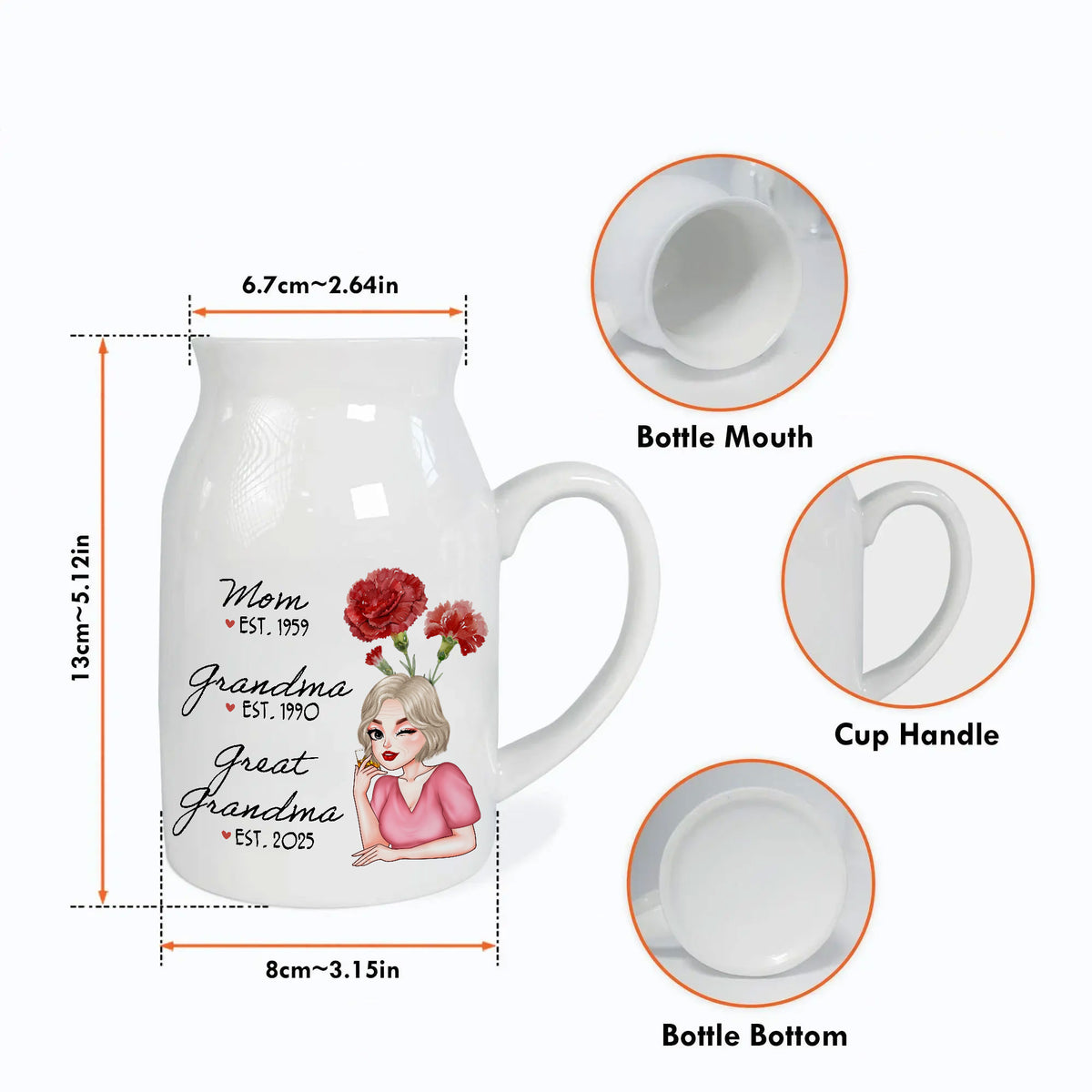 Great Grandmother's Family Garden | Custom Birth Flower Gift For Great Grandma, Mother's Day Gifts, Birthday Gifts, New Great Grandma Gifts, Gifts For Great Grandma