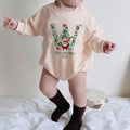 Custom First Letter First Christmas 2024 Personalized Baby Romper - Short/Long Sleeve (0-2Y) - LuthCreative