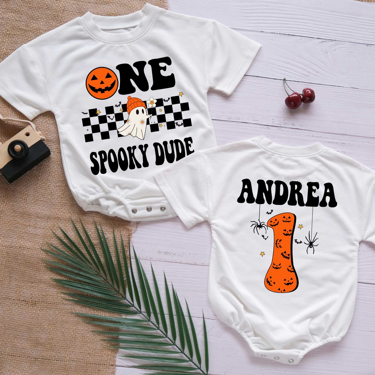 Litte Boo One Spooky Dude Personalized Baby Romper - Short/Long Sleeve (0-2Y) - LuthCreative