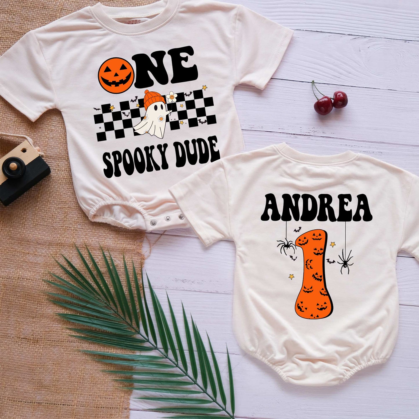 Litte Boo One Spooky Dude Personalized Baby Romper - Short/Long Sleeve (0-2Y) - LuthCreative