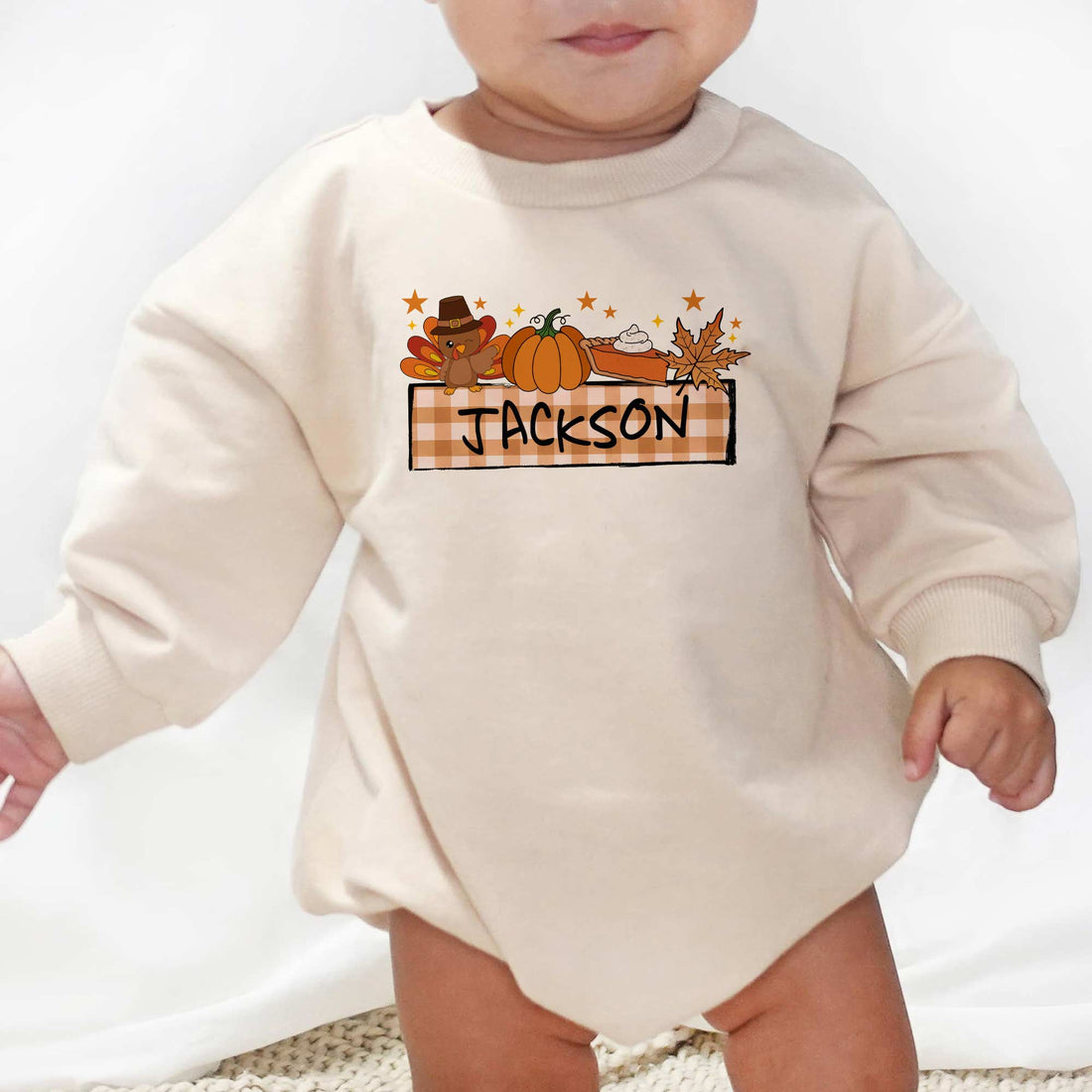 Thanksgiving Personalized Baby Romper - Short/Long Sleeve (0-2Y) - LuthCreative