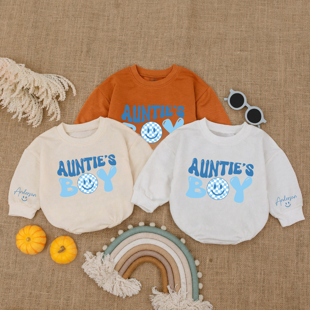 Baby Romper Customize Auntie's Boy - Personalized Custom Babysuit - Gift For Baby - LuthCreative