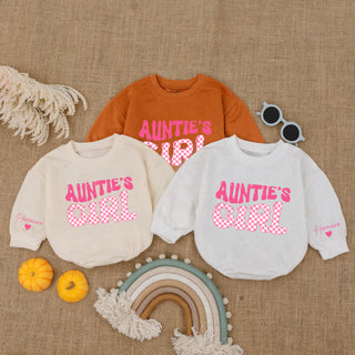 Baby Romper Customize Auntie's Girl - Personalized Custom Babysuit - Gift For Baby