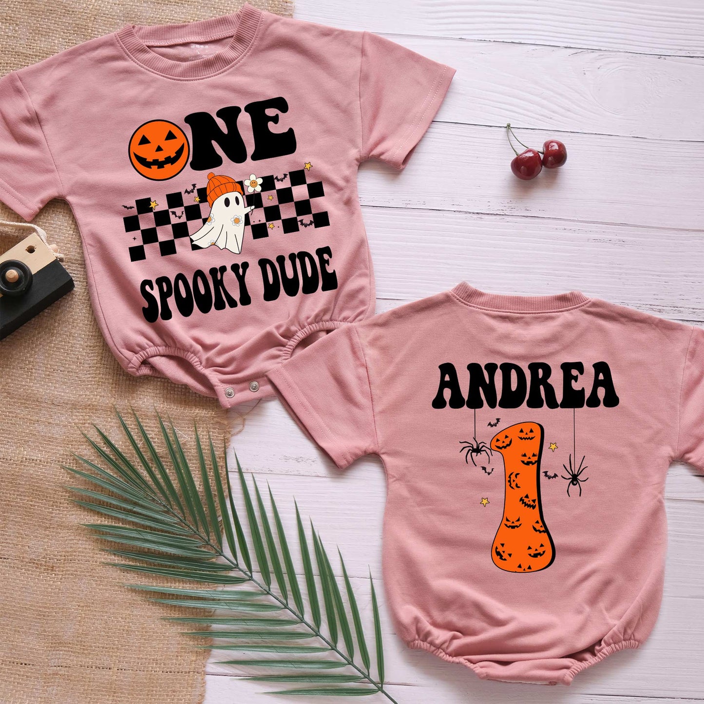 Litte Boo One Spooky Dude Personalized Baby Romper - Short/Long Sleeve (0-2Y) - LuthCreative