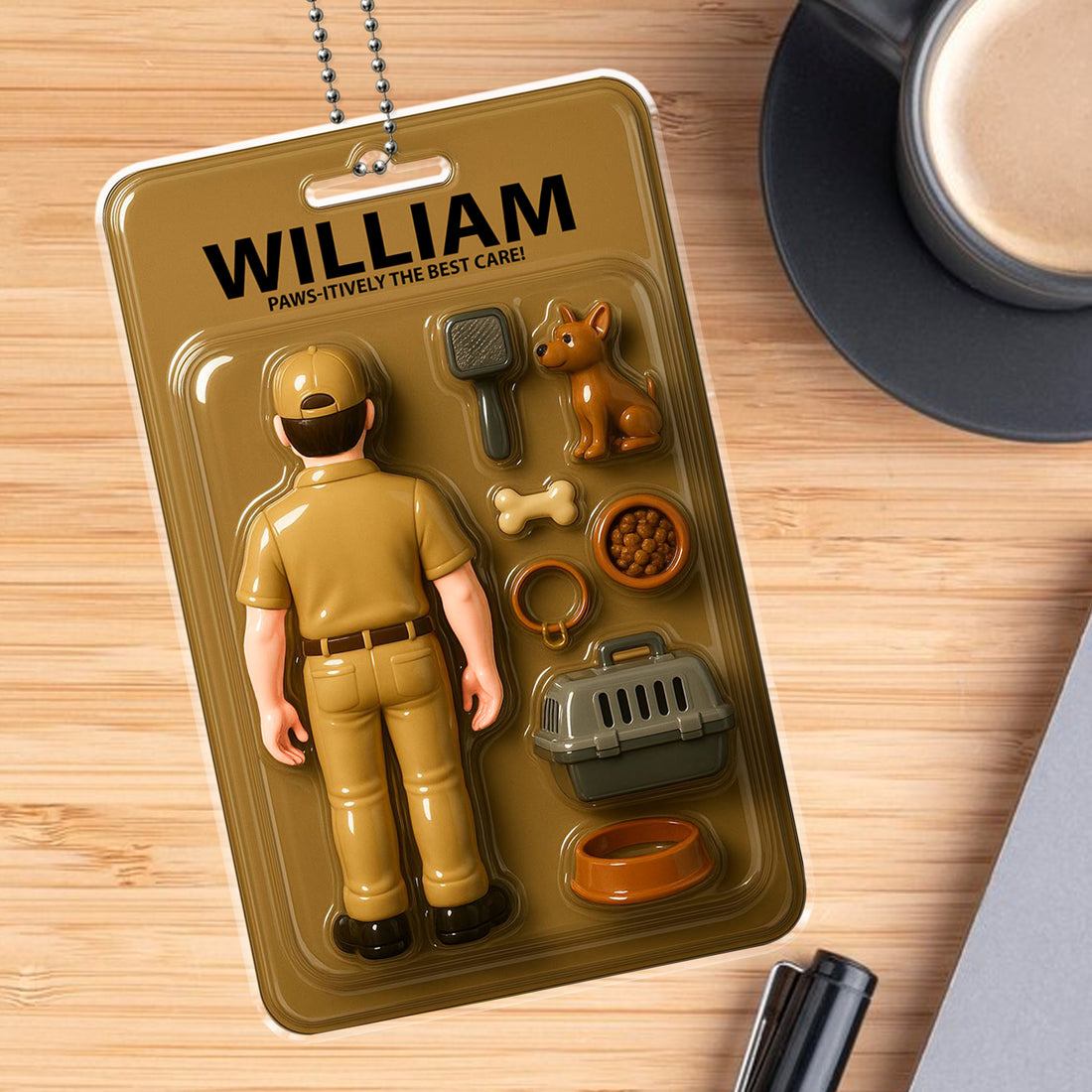 Funny Dog Caregiver Ornament – Personalized Car Hanging Decor for Pet Dads – Father’s Day Gift for Dog Lovers and Trainers