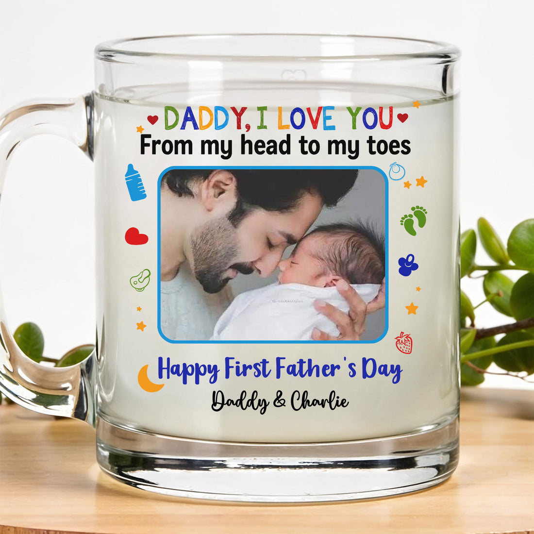 Daddy I Love You Mug – Custom Photo Gift for First Father’s Day – Perfect Personalized Present for New Dads from Baby

