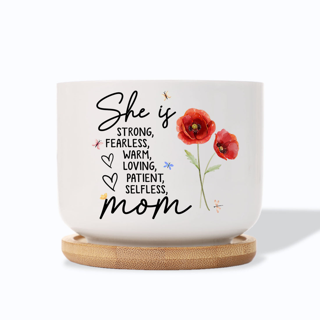 Celebrate Her Unique Spirit with a Personalized Birth Flower Ceramic Plant Pot!