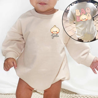 Custom Name Baby Bao Personalized Baby Romper - Short/Long Sleeve (0-2Y)