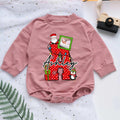 First Letter Custom Name Christmas Personalized Baby Romper - Short/Long Sleeve (0-2Y) - LuthCreative