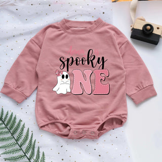 Spooky "Little Boo" Personalized Baby Romper - Short/Long Sleeve (0-2Y)