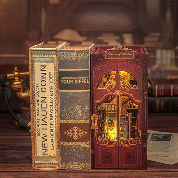DIY Miniature Library Of Wisdom Book Nook Kit