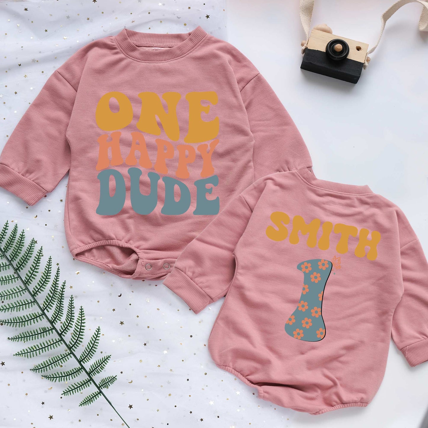 One Happy Dude Little Dude's First Outfit: Personalized Romper for Newborns - Short/Long Sleeve (0-2Y) - LuthCreative