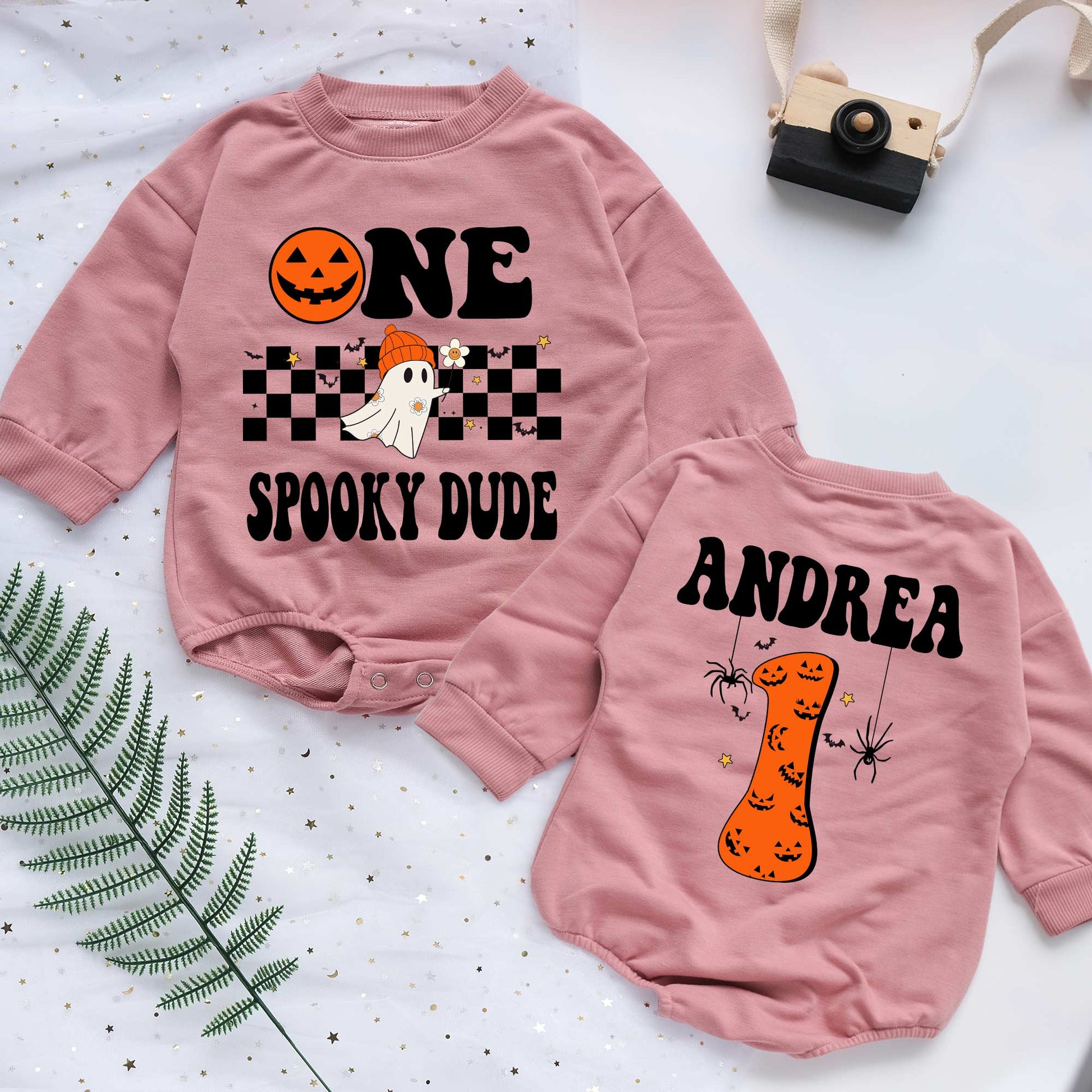 Litte Boo One Spooky Dude Personalized Baby Romper - Short/Long Sleeve (0-2Y) - LuthCreative