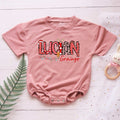 Christmas Candy Custom Name Personalized Baby Romper - Short/Long Sleeve (0-2Y) - LuthCreative