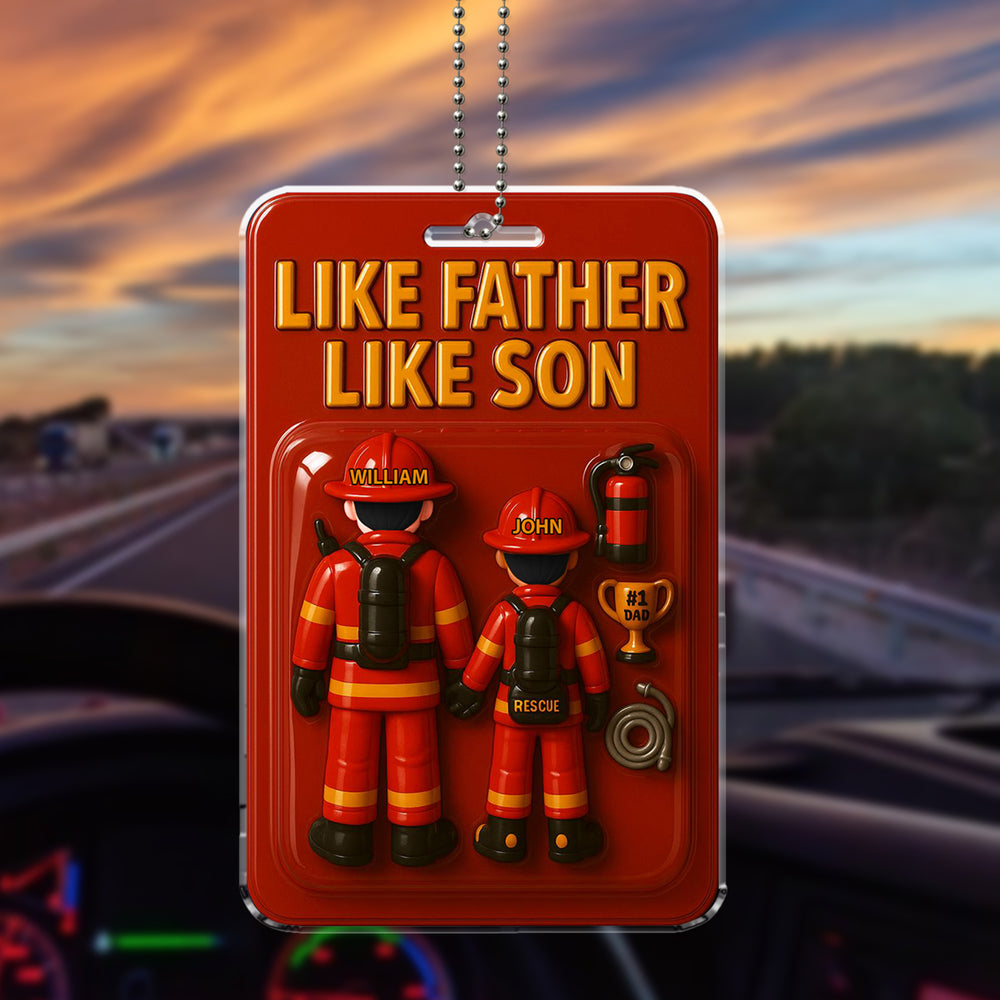 Like Father Like Son Firefighter Ornament – The Perfect Gift for Dad and Son Heroes This Father’s Day