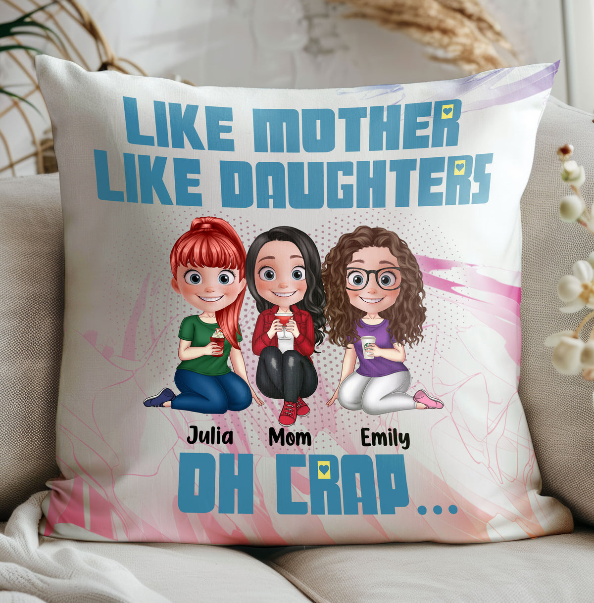 Like Mother Like Daughter Oh Crap Personalized Mug - Gift For Mom Daughters, Gift for Her, Gift For Mother
