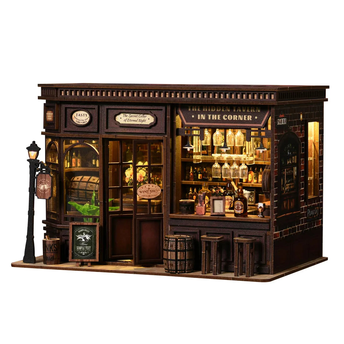 DIY Corner Tavern Mini House Book Nook Kit