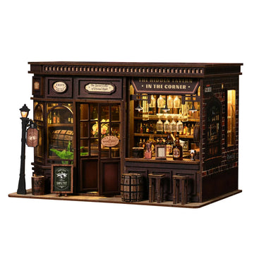 DIY Corner Tavern Mini House Book Nook Kit