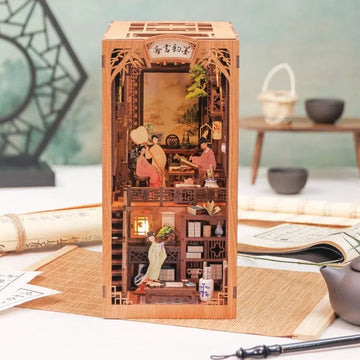 Bookshelf Miniature Ink Rhyme Bookstore DIY Book Nook Kit