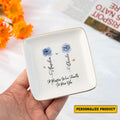 Personalized Sisters Are Different Flowers From The Same Garden Flower Sister Gift Jewelry Dish, Sister Flowers Jewelry Holder - LuthCreative