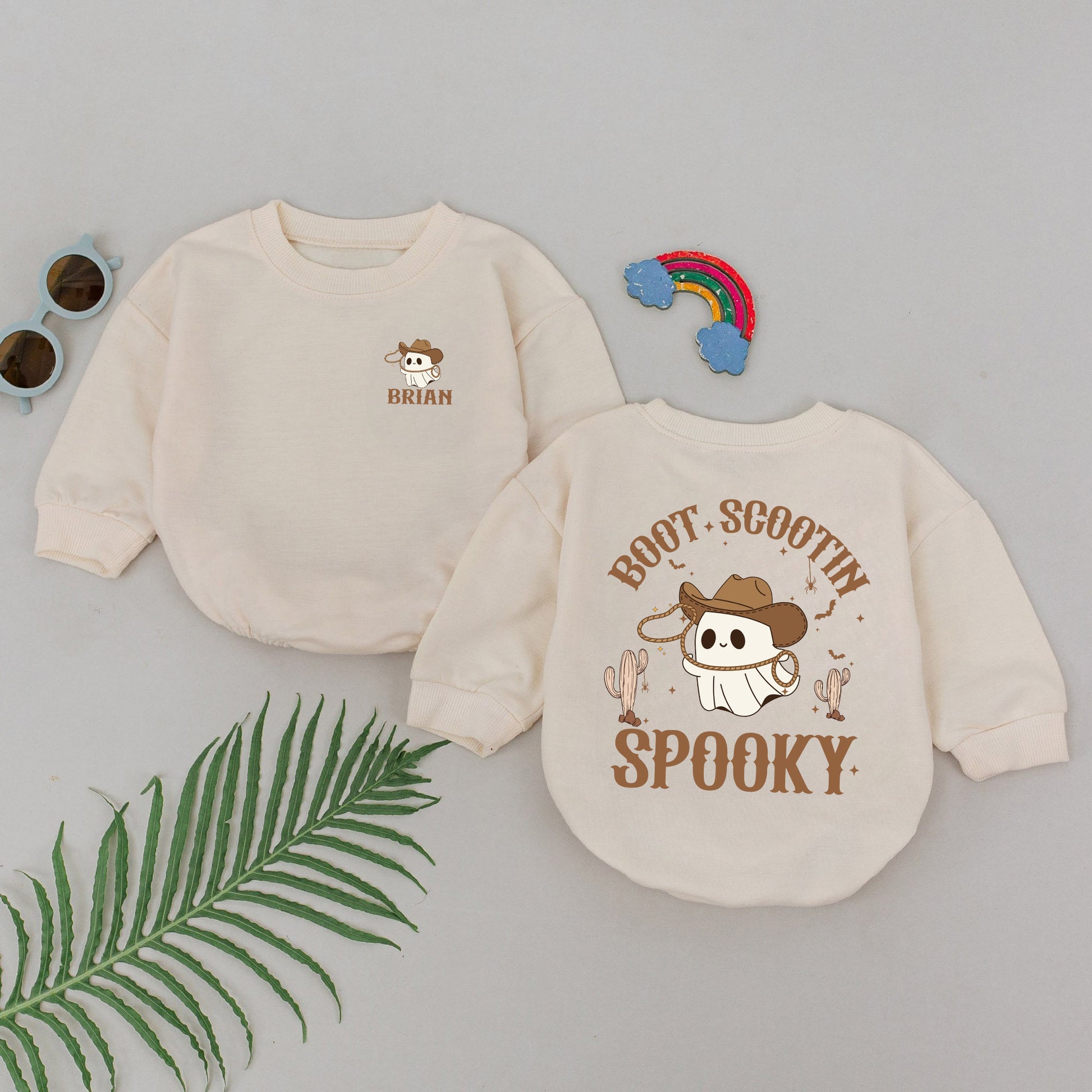 Romper Baby Customize Boot Scootin Spooky - Personalized Custom Babysuit - Gift For Baby - LuthCreative