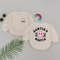 Baby Bodysuit Romper Long Sleeve Auntie's Bestie Happy Personalized Custom Babysuit - Gift For Niece And Auntie - LuthCreative