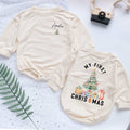 My First Christmas Custom Name Personalized Baby Romper - Short/Long Sleeve (0-2Y) - LuthCreative