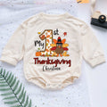 Personalized Baby's 1st Thanksgiving Romper - Custom Name & Short/Long Sleeve (0-2Y) - LuthCreative